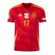 Spania Nico Williams #17 Tricou Fotbal Replică European 2024 Barbati Acasa
